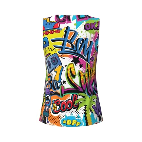 Colorful Pattern Print Women's Workout Tank Top Quick-Drying Activewear Summer Fitness Outdoor Adventures