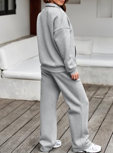 Womens 2 Piece Outfits Matching Sweat Sets Sweatsuit Tracksuit Zip up Sweatshirt and Sweatpants Lounge Sets