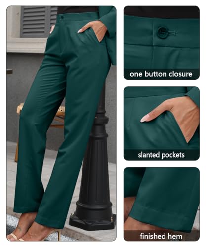 Women's Professional Suit 2 Piece Slim Fit Outfit Business Office Work Tuxedo Blazer Pants Suits