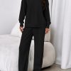 Womens Casual Two Piece Sets Fall 2025 Outfits Quarter Zip Sweatshirts Straight Leg Pants Sweatsuits Tracksuit