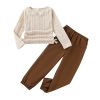 Girls' Clothes Long Sleeve Ribbed Knit Ruched Tops & Camo Jogger Pants Sets Fall Outfits with Pockets Size 6-14Y