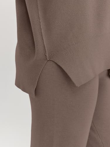 Women 2 Piece Outfits Sweatsuit Oversized Knit Pullover Sweater Tops Wide Leg Pants Lounge Set