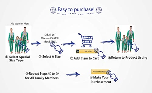 Matching Family Christmas Pajamas Set Boys Girls Holiday Pjs for Women Men Sleepwear