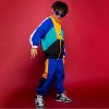 Boys' Girls' Color Block Jacket Track Pants Sets Hip Hop Dance Patchwork Clothes Unisex Streetwear