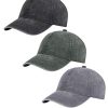 3 Pack Vintage Washed Cotton Adjustable Baseball Caps for Men Women Unstructured Low Profile Dad Hat