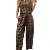 2 Piece Sets For Women 2025 Summer Matching Wide Leg Crop Pants Outfits Travel Vacation Beach Lounge Sets
