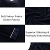 Couples Matching Pajamas Sets Velvet PJs Set for Men and Women Velour Long Sleeve Sleepwear S-XXL Navy