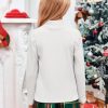 Girls 2 Piece Christmas Outfit Long Sleeve Ribbed Turtleneck Tops and Plaid Skorts Skirt Sets