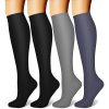 Compression Socks for Women and Men Circulation 4 Pairs 15-20 mmHg Best Support for Athletic Running Cycling