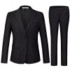Women's 2 Piece Suit Notched Lapel One Button Slim Fit Business Office Work Tuxedo Blazer Pants Set