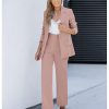 2 Piece Pant Suits for Women Dressy Blazer High Waisted Pants Sets Business Casual Outfits