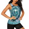 Teal Agate Print Women's Workout Tank Top Quick-Drying Activewear Summer Fitness Outdoor Adventures