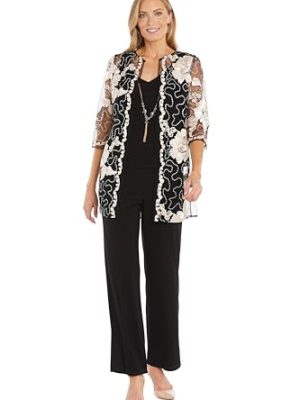 Women's Radiant Ribbon 3-Piece Pantsuit Set