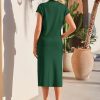 Women's Soft 2 Piece Sets Summer Polo Shirt and Midi Skirt Sweaters Outfits 2025