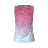 Blue Red and Purple Pastel Colors Print Women's Workout Tank Top Quick-Drying Activewear Summer Fitness Outdoor