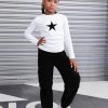 Tween Girls Clothes Ribbed Star Printed Shirt + Cargo Pants Sets Fall Outfits Sizes 7-16 Years