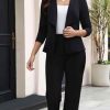 Pant Suits for Women Business Casual 2 Piece Outfits Dressy Open Front Blazer Jacket and Pants Set