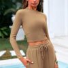 Women's 2 Piece Sets 2025 Fall Long Sleeve Crop Tops Wide Leg Pants Matching Outfit Tracksuits Fashion Clothing