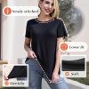 3 Pack Womens T-Shirts - Short Sleeve Spring Summer Tops Crew Neck Trendy Casual Work Soft Basic Tees for Ladies 2025