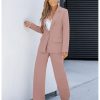 2 Piece Pant Suits for Women Dressy Blazer High Waisted Pants Sets Business Casual Outfits