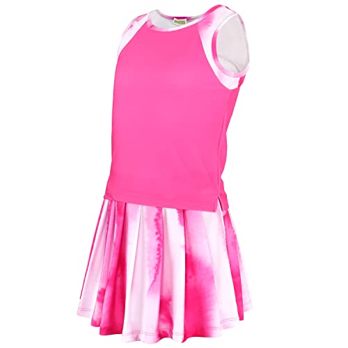 Girls Tennis Golf Pickball Dress Athletic Outfits Kids Tank Top and Skorts Sets