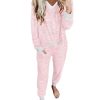 Women's Pajama Sets 2 Piece Striped Lounge Sets Long Sleeve Top and Pants Soft Sleepwear Pjs 2025 Fall Outfits
