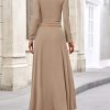 Women's Spring 2 Piece Outfits Dressy Casual Ribbed Knit Long Sleeve Crop Tops Maxi Flowy Skirts Matching Sets