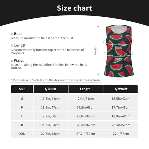 Red Watermelon Print Women's Workout Tank Top Quick-Drying Activewear Summer Fitness Outdoor Adventures