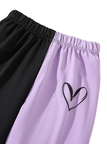 Girls' Summer 3 Pieces Outfits Graphic Crop Top and Camisole with Sweatpants Set