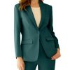 Women's Professional Suit 2 Piece Slim Fit Outfit Business Office Work Tuxedo Blazer Pants Suits