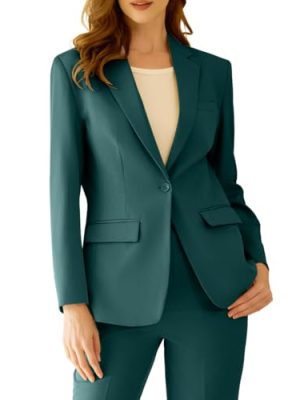 Women's Professional Suit 2 Piece Slim Fit Outfit Business Office Work Tuxedo Blazer Pants Suits