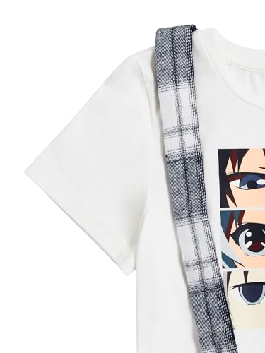 Girl's 2 Piece Outfits T-Shirt & Overall Skirt Set Clothing Sets