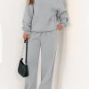 Women's 2 Piece Outfits Fall Sweatsuits Oversized Hoodies Wide Leg Sweatpants Tracksuits Lounge Matching Sets