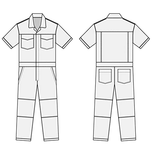 Coveralls Workwear Men Short Sleeve Coveralls