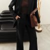 Women's Two Piece Outfits Dressy Blazer Jacket Wide Leg Pants 2025 Fall Business Casual Office Work Suit Sets
