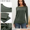 4 Pack Women' Long Sleeve Shirts Tops Casual Loose Fit Crew Neck Basic Tee Fashionable Workout Layer Fall Outfit
