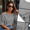 3 Pcs Womens Half Sleeve Top Elbow Length T Shirt Women Round Neck Basic T Shirt Summer Casual Blouses
