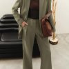 Women's Two Piece Outfits Dressy Blazer Jacket Wide Leg Pants 2025 Fall Business Casual Office Work Suit Sets