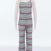 Kids Girls Tracksuits Piece Camisole Straped Shirts And Sweatpants Sets Workout Costume Summer Casual Outfit