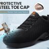Steel Toe Shoes for Men Women Comfortable Non Slip Work Shoes Lightweight Unisex Safety Shoes Classic Style Sneakers Punta de