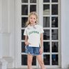 Girls 2 Piece Outfit Summer Short Sleeve Loose Fit T-Shirt and Shorts Set Casual Activewear High-Low Hem Sweatshirt