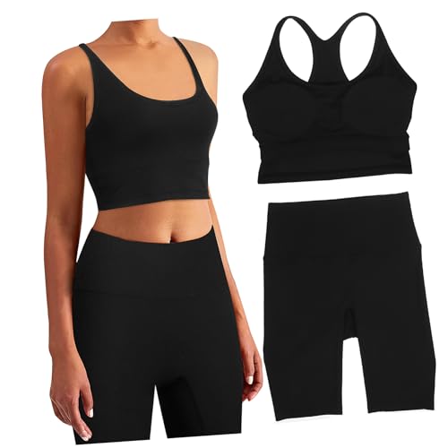 Yoga Set High Waist Shorts Tank Top Breathable Workout Outfits for Fitness and Casual Wear Stylish and Comfortable Tracksuit for