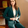 Women's Professional Suit 2 Piece Slim Fit Outfit Business Office Work Tuxedo Blazer Pants Suits