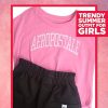 Girls Shorts Set - 2 Piece Short Sleeve Graphic Tee and Paperbag Twill or Denim Shorts Outfits for Girls (7-12)