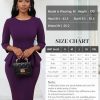 Women's Sexy 2 Piece Suit Skirt Set 3/4 Sleeve Peplum Birthday Midi Pencil Skirt Suit Bodycon Church Suit