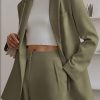 Women's Two Piece Outfits Dressy Blazer Jacket Wide Leg Pants 2025 Fall Business Casual Office Work Suit Sets