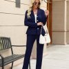 Women's Business Pant Suits Dressy Casual Long Sleeve 2 Piece Blazer Set for Office Work Outfits 2025