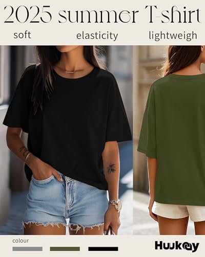 3 Pcs Womens Half Sleeve Top Elbow Length T Shirt Women Round Neck Basic T Shirt Summer Casual Blouses