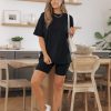 Womens 2 Piece Sets Summer Outfits 2025 Two Piece Lounge Set Matching Clothing Oversized Tshirts Biker Short Fashion