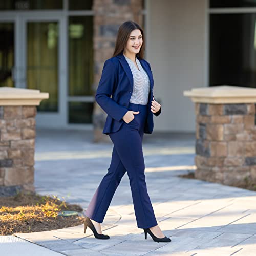 Women's 2 Buttons Business Blazer Pant Suit Set for Work